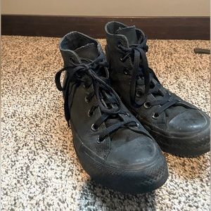 Black high top converse